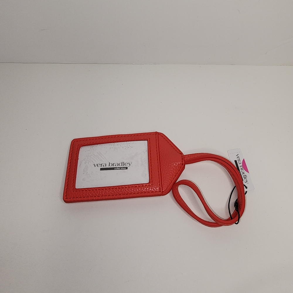 Vera Bradley Bold Red Luggage Tag Travel Bag ID Tag